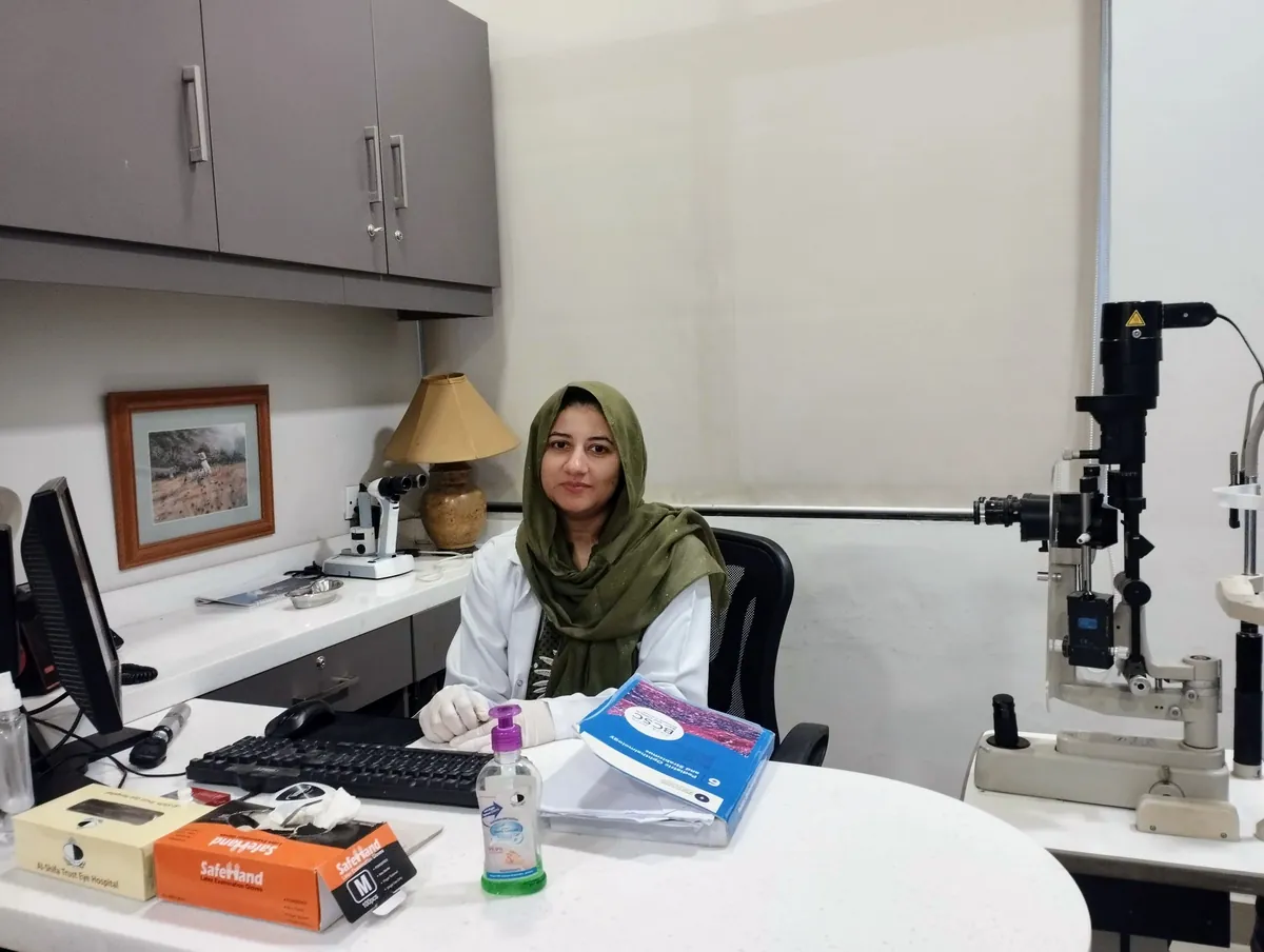 Dr. Fauzia Naureen in her clinic